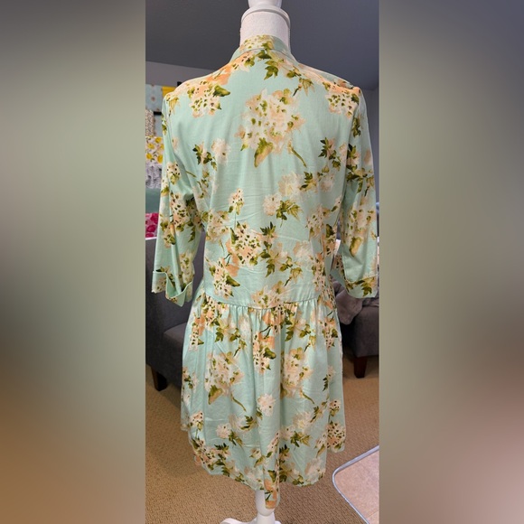 Tuckernuck Aqua Watercolor Royal Shirt Dress Small - Picture 7 of 10
